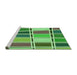 Machine Washable Transitional Green Rug in a Bedroom, wshpat39grn