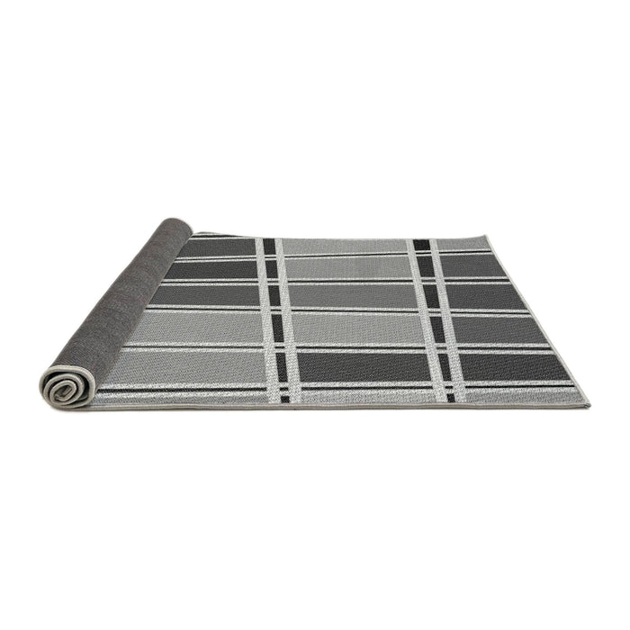 Thickness of Patterned Silver Gray Rug, pat39gry