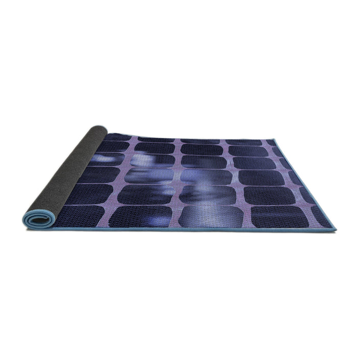 Thickness of Patterned Medium Slate Blue Rug, pat390blu