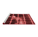 Sideview of Machine Washable Transitional Red Rug, wshpat390rd