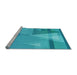 Sideview of Machine Washable Transitional Dark Turquoise Green Rug, wshpat3900lblu