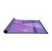 Thickness of Patterned Purple Rug, pat3900pur