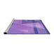 Sideview of Machine Washable Transitional Purple Rug, wshpat3900pur