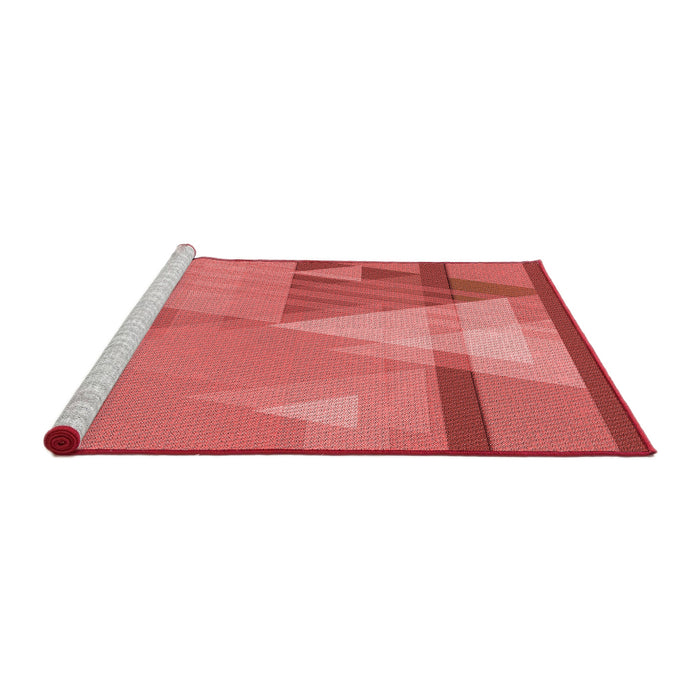Sideview of Machine Washable Transitional Red Rug, wshpat3900rd