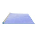 Sideview of Machine Washable Transitional Sky Blue Rug, wshpat3901blu