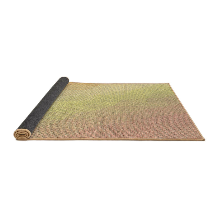 Thickness of Patterned Golden Gold Rug, pat3901brn