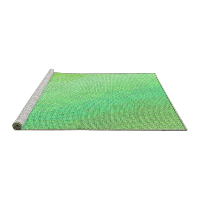 Sideview of Machine Washable Transitional Jade Green Rug, wshpat3901grn