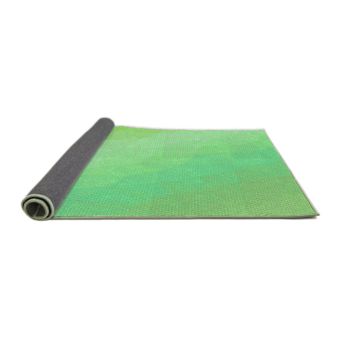 Thickness of Patterned Jade Green Rug, pat3901grn