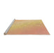 Sideview of Machine Washable Transitional Orange Rug, wshpat3901org