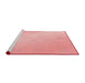 Sideview of Machine Washable Transitional Red Rug, wshpat3901rd