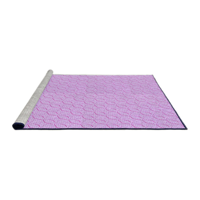 Sideview of Machine Washable Transitional Purple Rug, wshpat3902pur