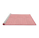 Sideview of Machine Washable Transitional Red Rug, wshpat3902rd