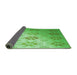 Thickness of Patterned Green Rug, pat3903grn