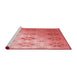 Sideview of Machine Washable Transitional Pastel Pink Rug, wshpat3903rd