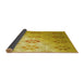 Thickness of Patterned Bright Gold Yellow Rug, pat3903yw