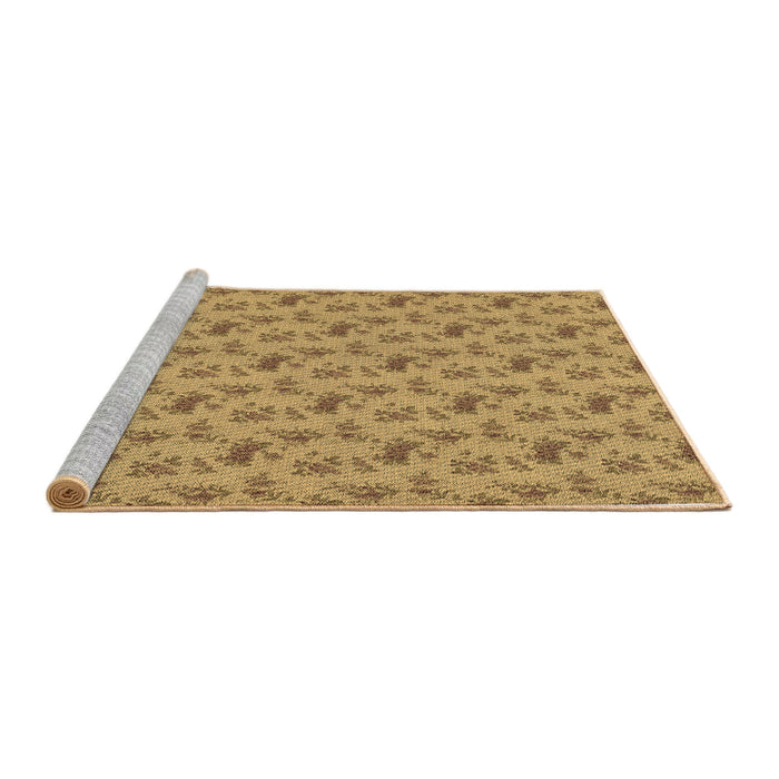 Sideview of Machine Washable Transitional Orange Rug, wshpat3904brn