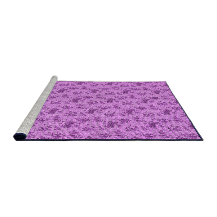Sideview of Machine Washable Transitional Violet Purple Rug, wshpat3904pur