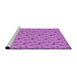 Sideview of Machine Washable Transitional Violet Purple Rug, wshpat3904pur