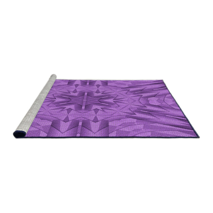 Sideview of Machine Washable Transitional Purple Rug, wshpat3906pur