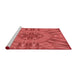 Sideview of Machine Washable Transitional Red Rug, wshpat3906rd