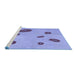 Sideview of Machine Washable Transitional Jeans Blue Rug, wshpat3907blu