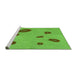 Sideview of Machine Washable Transitional Emerald Green Rug, wshpat3907grn