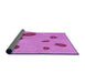 Thickness of Patterned Violet Purple Rug, pat3907pur