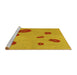 Sideview of Machine Washable Transitional Orange Rug, wshpat3907yw