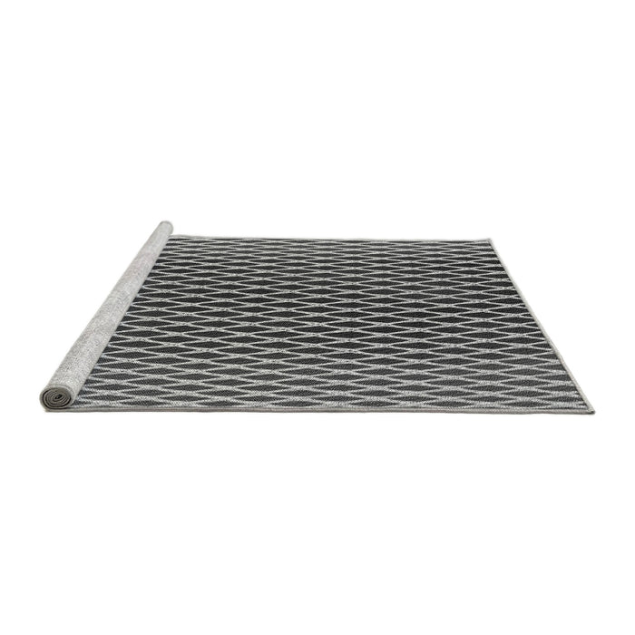 Sideview of Machine Washable Transitional Cloud Gray Rug, wshpat3908gry