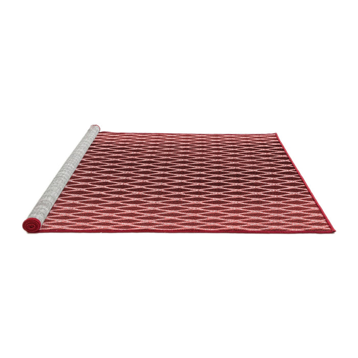 Sideview of Machine Washable Transitional Cranberry Red Rug, wshpat3908rd