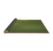 Thickness of Patterned Pistachio Green Rug, pat3909brn