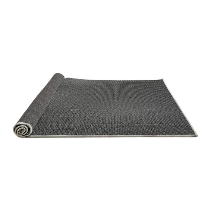 Thickness of Patterned Dark Gray Black Rug, pat3909gry