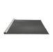 Sideview of Machine Washable Transitional Dark Gray Black Rug, wshpat3909gry