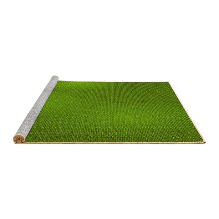 Sideview of Machine Washable Transitional Green Rug, wshpat3909yw