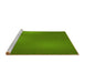 Sideview of Machine Washable Transitional Green Rug, wshpat3909yw