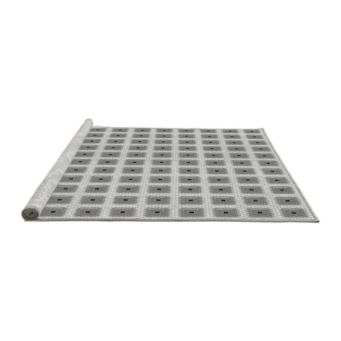 Sideview of Machine Washable Transitional Gray Rug, wshpat391gry