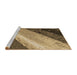 Sideview of Machine Washable Transitional Metallic Gold Rug, wshpat3911brn