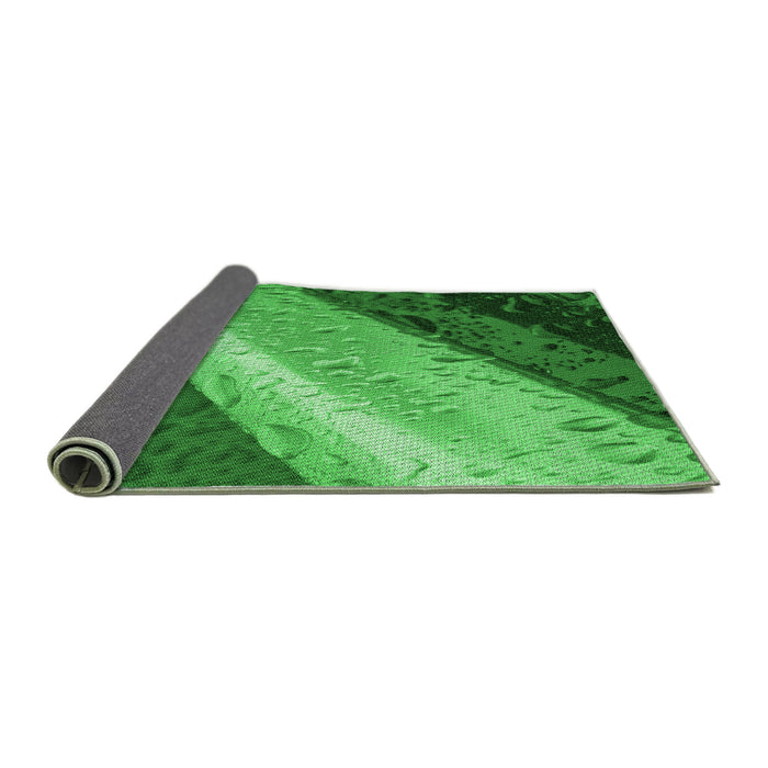 Thickness of Patterned Green Rug, pat3911grn