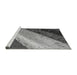 Sideview of Machine Washable Transitional Dark Gray Rug, wshpat3911gry