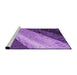 Sideview of Machine Washable Transitional Purple Rug, wshpat3911pur