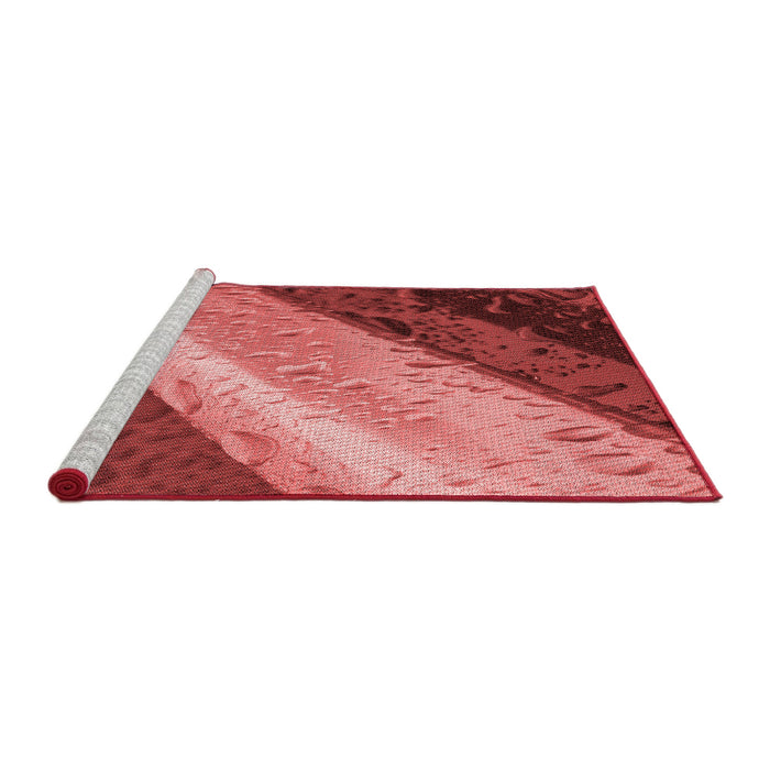Sideview of Machine Washable Transitional Red Rug, wshpat3911rd