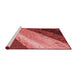 Sideview of Machine Washable Transitional Red Rug, wshpat3911rd