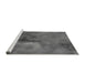 Sideview of Machine Washable Transitional Gray Rug, wshpat3912gry