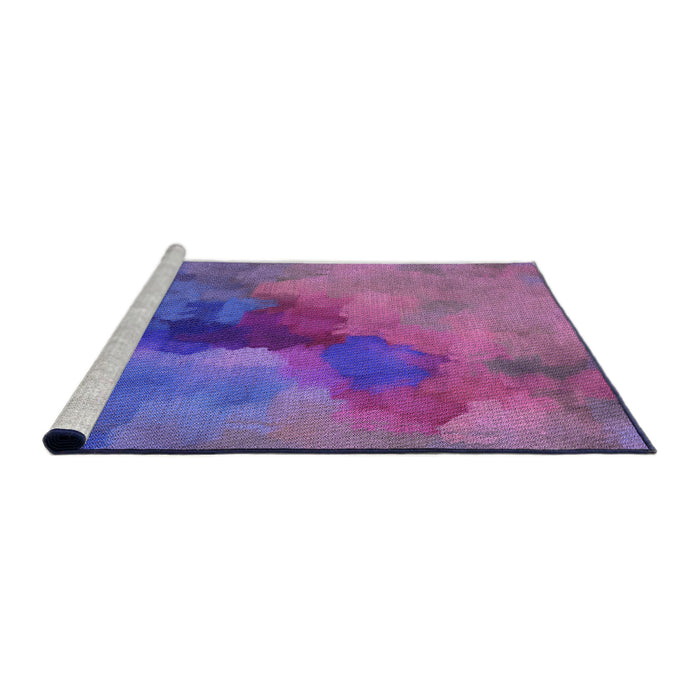 Sideview of Machine Washable Transitional Dark Orchid Purple Rug, wshpat3912pur