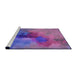 Sideview of Machine Washable Transitional Dark Orchid Purple Rug, wshpat3912pur