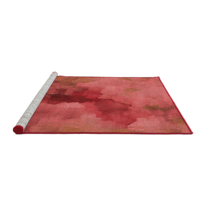 Sideview of Machine Washable Transitional Red Rug, wshpat3912rd