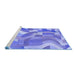 Sideview of Machine Washable Transitional Purple Mimosa Purple Rug, wshpat3913blu