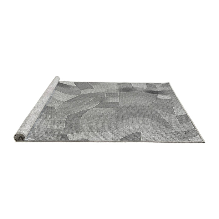 Sideview of Machine Washable Transitional Cloud Gray Rug, wshpat3913gry