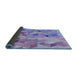 Thickness of Patterned Blue Rug, pat3914blu