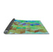 Thickness of Patterned Green Rug, pat3914lblu